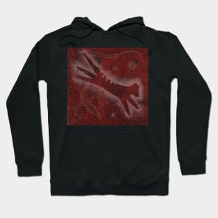 Cave Art Style Tasmanian Tiger Hoodie